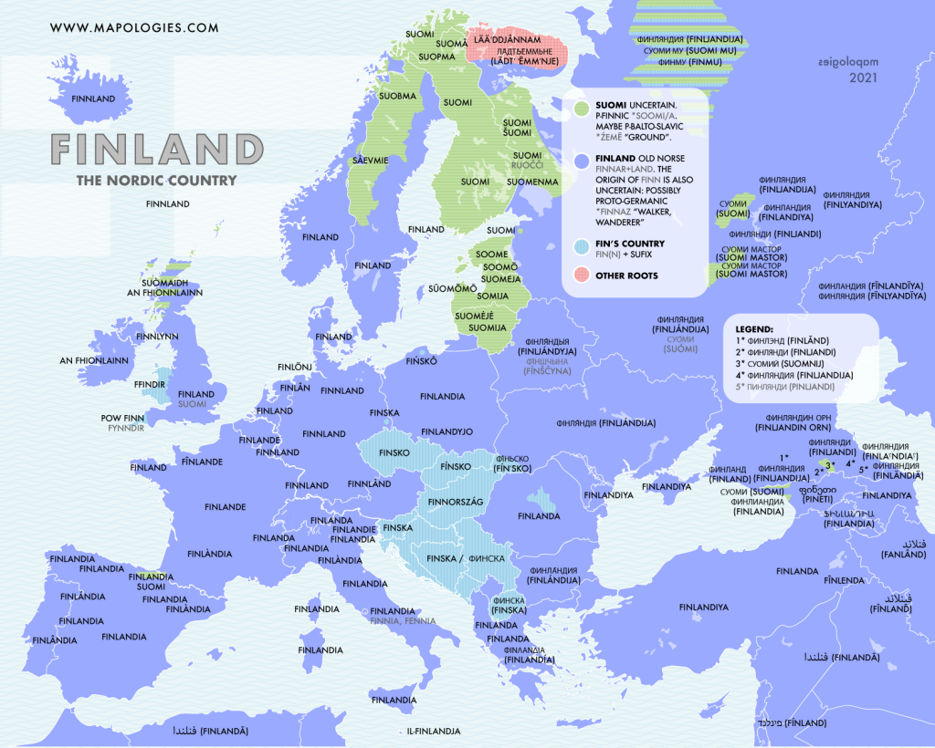 Finland or Suomi in other foreign languages