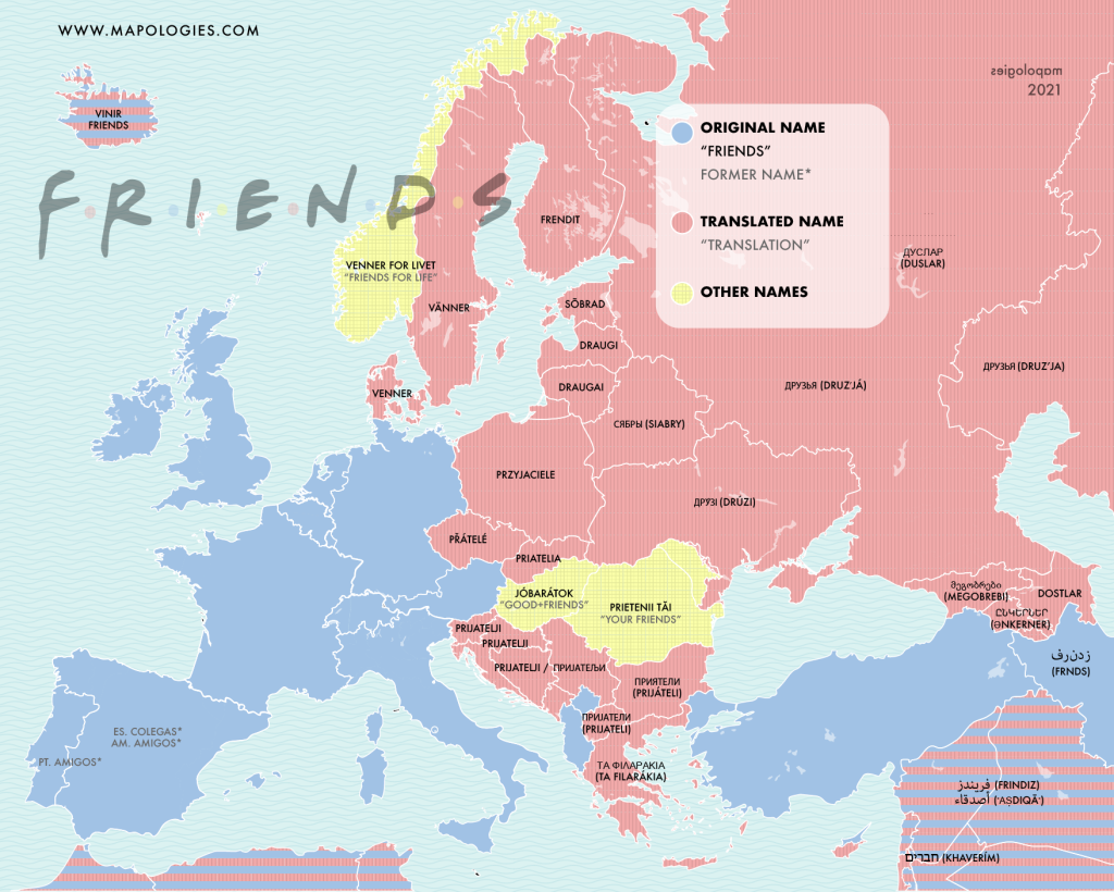 The tv show "Friends" in other foreign languages